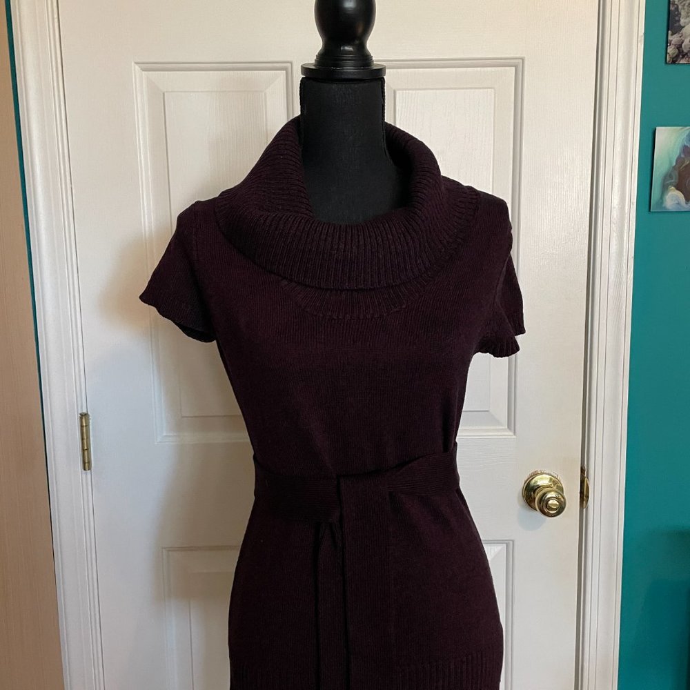 Like New! INC International Concepts Plum Short Sleeve Silk Blend Sweater Size S - Picture 5 of 15
